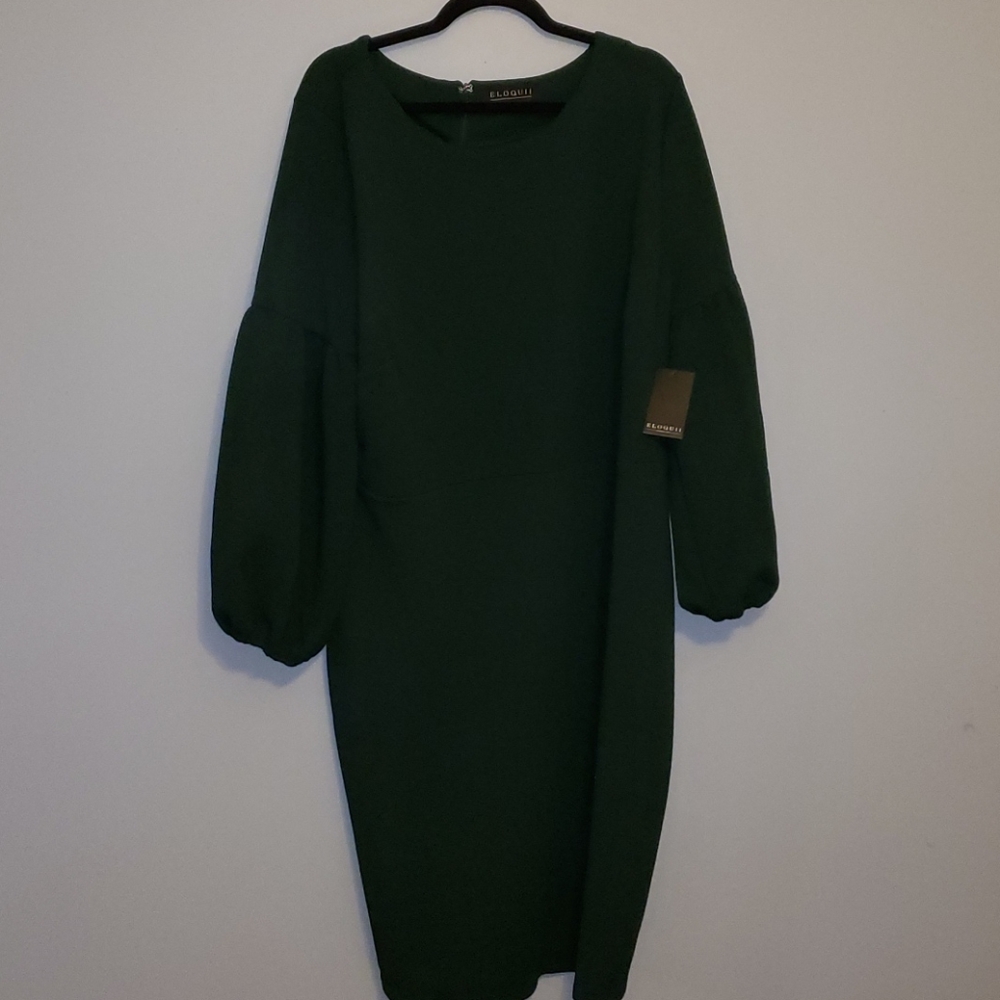 NWT Eloquii Deep Green Dress